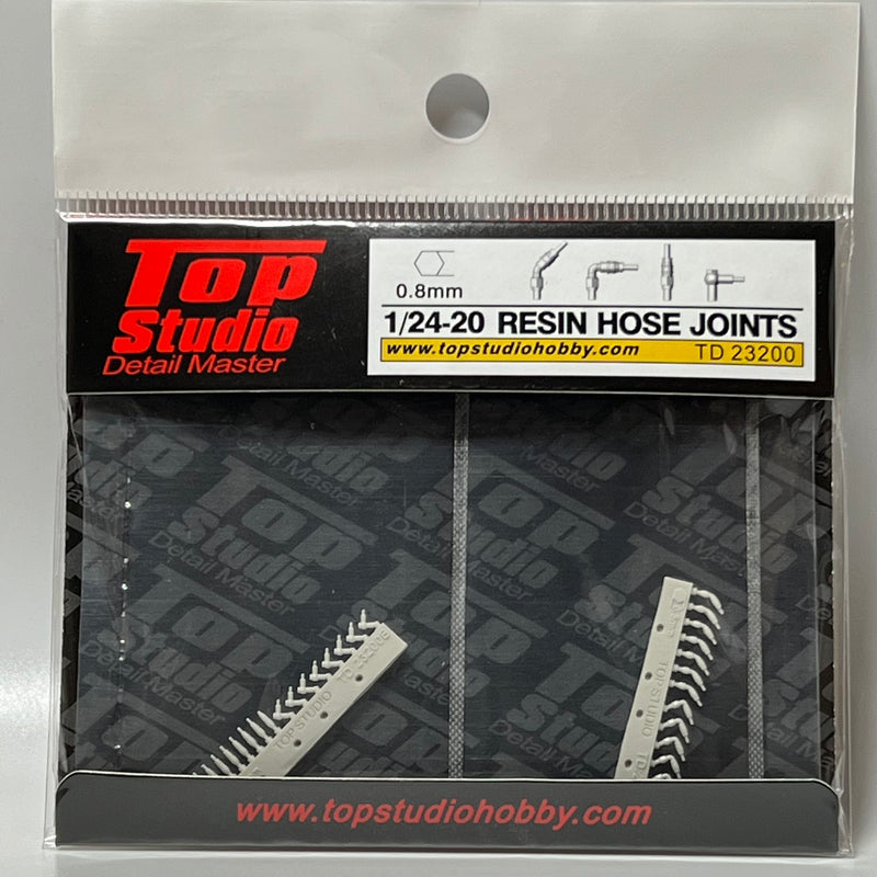 Top Studio 1/24-20 (0.8mm) resin hose joints TD23200