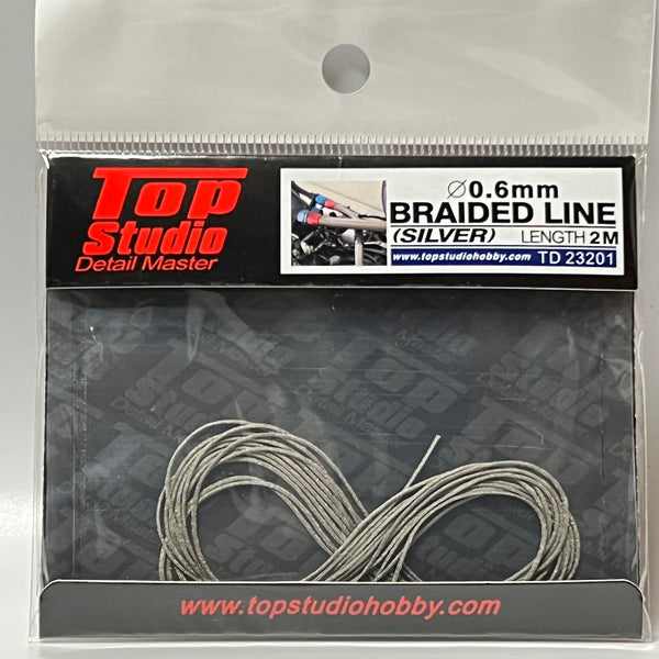 Top Studio 0.6mm braided line(silver) TD23201