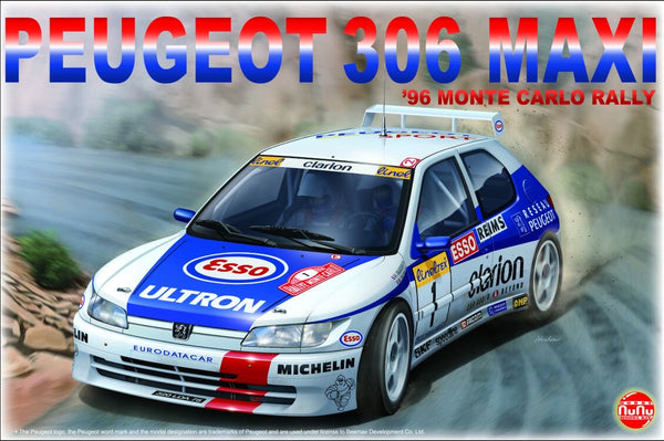 NuNu Hobby 1/24 PEUGEOT 306 MAXI 1996 Monte Carlo Rally Vehicle