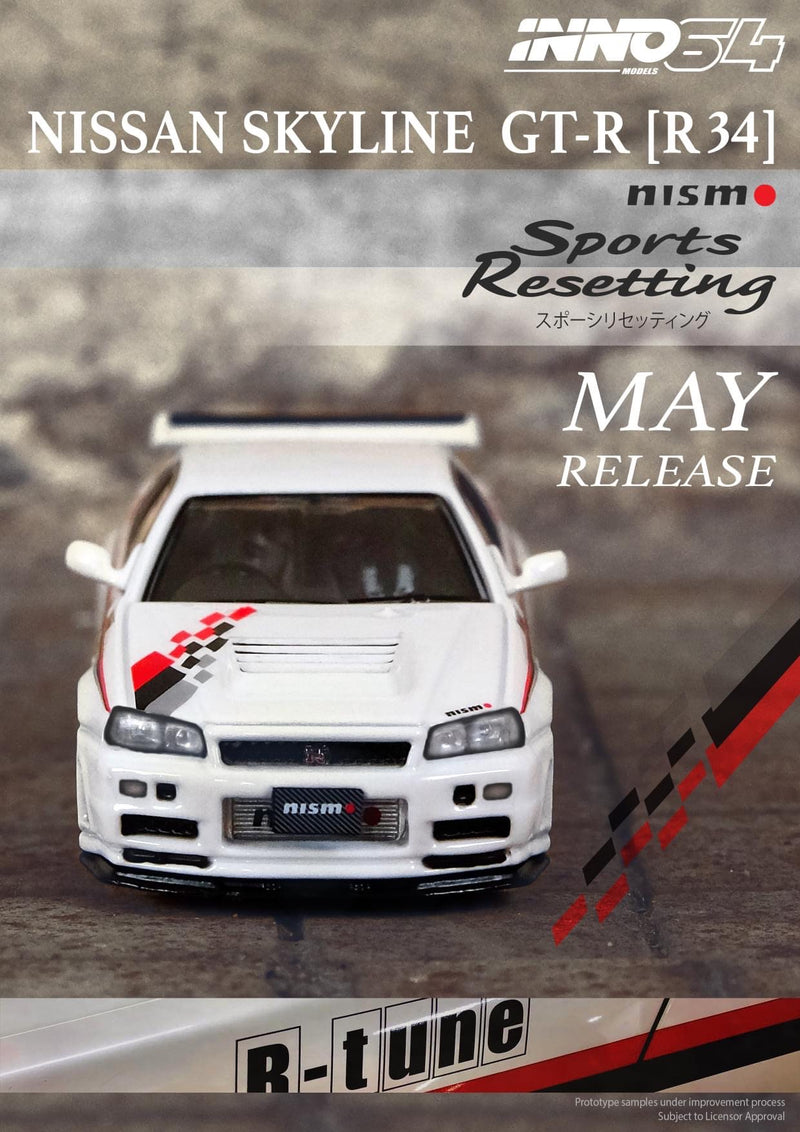 INNO64 1:64 Nissan Skyline GT-R (R34) Nismo Sport Reseting W