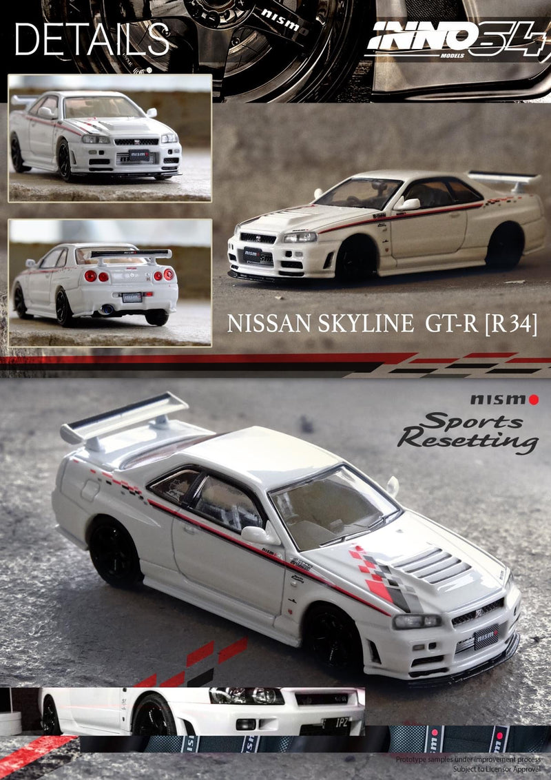 INNO64 1:64 Nissan Skyline GT-R (R34) Nismo Sport Reseting W