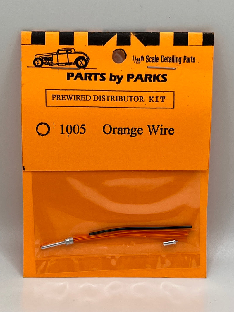 PARTS BY PARKS 1/24-1/25 Orange Prewired Distributor w/Aluminum Coil & Spark Plug Boot Material (D)