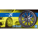 Aoshima 1/24 K-BREAK LEVEL OVER DELTA X 19inch Tire & Wheel Set
