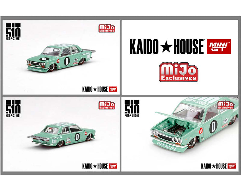 Kaido House x Mini GT 1:64 Mijo Exclusive Datsun 510 Pro Street ” KDO510″ Limited Edition