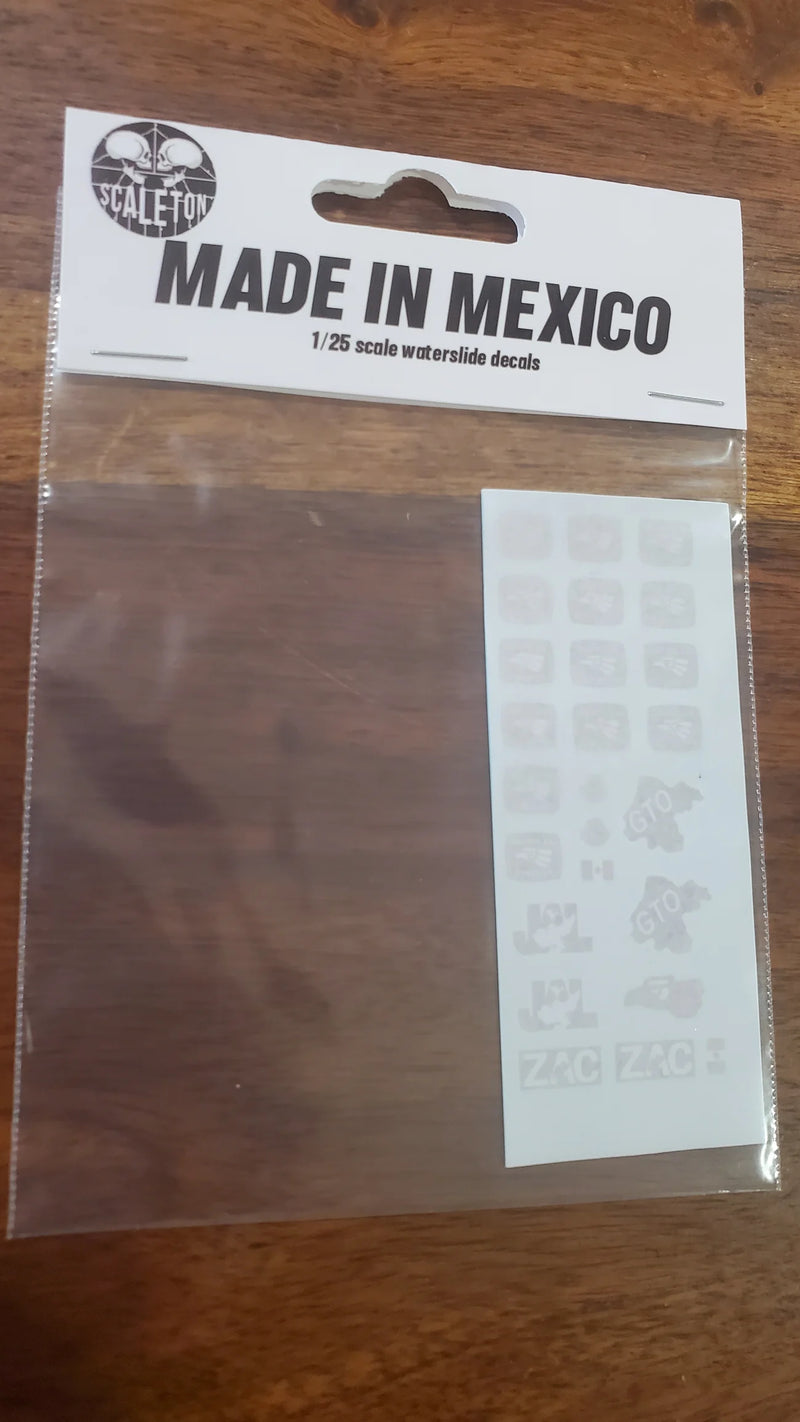 Scaleton - MADE IN MEXICO Decal 1/25 scale