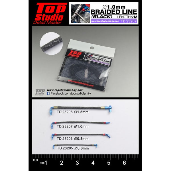 Top Studio 1.0mm braided line(black) TD23207