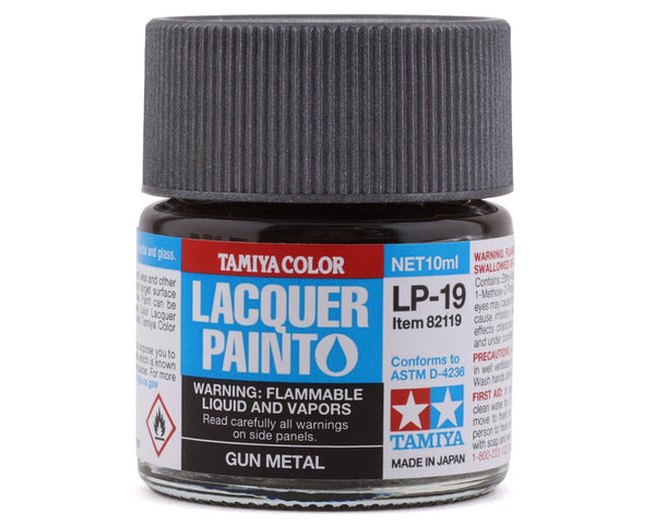 Tamiya LP-19 Gun Metal Lacquer Paint (10ml)