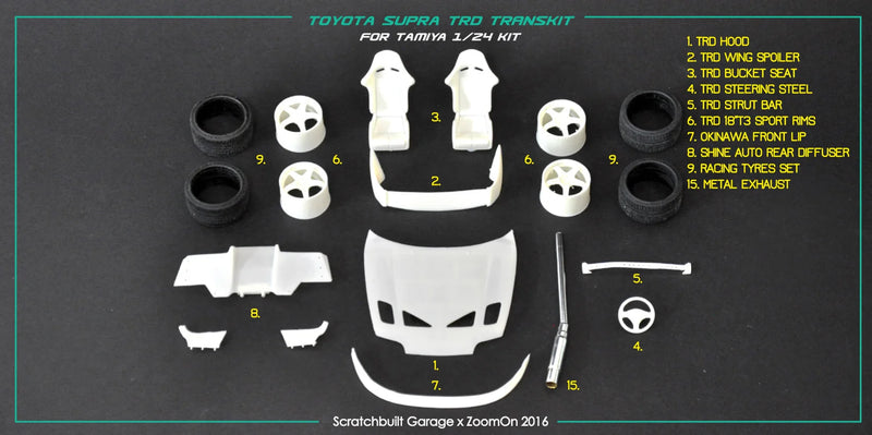 ZoomOn Z021 Toyota Supra(JZA80) TRD part set