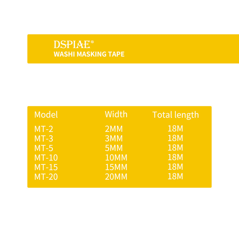 DSPIAE - 10MM Washi Masking Tape