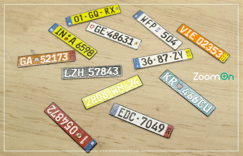 ZoomOn ZD168 European Union License Plates A