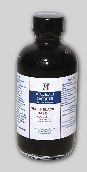 ALCLAD II ALC-305 4oz. Bottle Gloss Black Enamel Base
