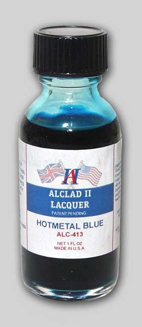 ALCLAD II ALC-413 1oz. Bottle Hot Metal Blue Lacquer