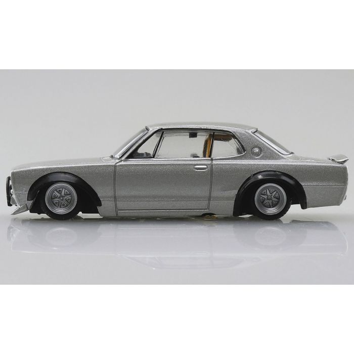 Aoshima 1:64 Hakosuka 2-door, 1971 (GC10) Silver Grachan Series.13