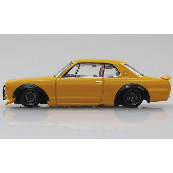 Aoshima 1:64 Hakosuka 2-door, 1971 (GC10) Yellow Grachan Series.13