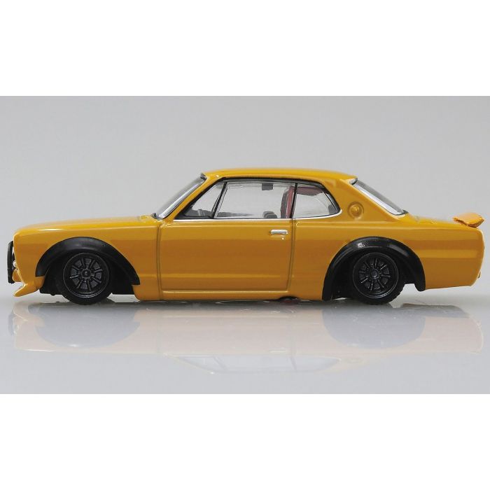 Aoshima 1:64 Hakosuka 2-door, 1971 (GC10) Yellow Grachan Series.13