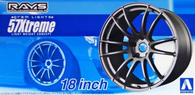 Aoshima 1/24 GRAM LightS 57 EXTREME 18inch Tire & Wheel Set