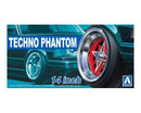 Aoshima 1/24 Techno-Phantom 14inch Tire & Wheel Set