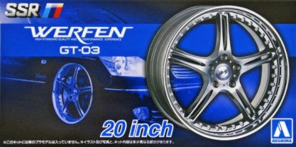 Aoshima 1/24 SSR WERFEN GT-03 20inch Tire & Wheel Set