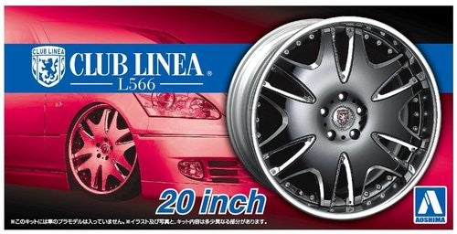 Aoshima 1/24 Club Linea L566 20" Tire & Wheel Set