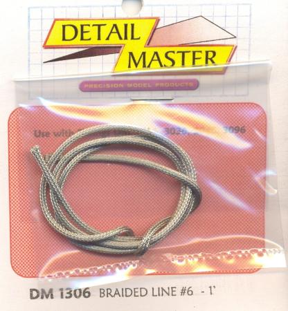 Detail Master DM-1306 Braided Line #6 Wire .080 1ft