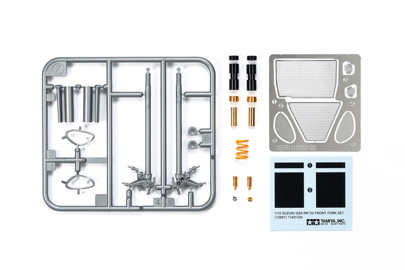 Tamiya 1/12 2020 Suzuki ECSTAR GSX-RR Front Fork Motorcycle Detail Set