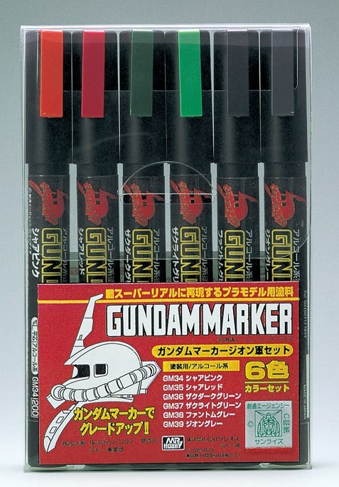 Mr. Hobby Gundam Zeon Marker Set GMS108