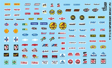 GOFER RACING 1/24-1/25 Manufacturer Sponsor Logos