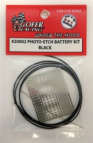 GOFER RACING Photo-Etch Battery Detail Set w/Cable Wire Black