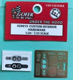 GOFER RACING 1/24-1/25 Photo-Etch Custom Interior Hardware w/Decal Panel