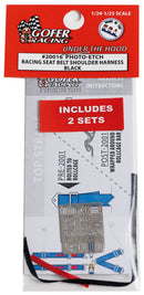 GOFER RACING 1/24-1/25 Photo-Etch Racing Seatbelts/Harness Black (2 Sets)