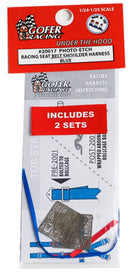 GOFER RACING 1/24-1/25 Photo-Etch Racing Seatbelts/Harness Blue (2 Sets)