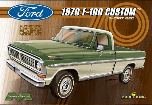 Moebius Models 1/25 1970 Ford F100 Custom Cab 2-Wheel Drive Pickup Truck w/Short Bed (Ltd Prod)