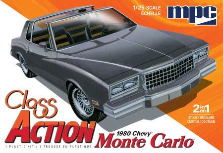 MPC 1/25 1980 Class Action Chevy Monte Carlo w/Chopper Motorcycle & Trailer