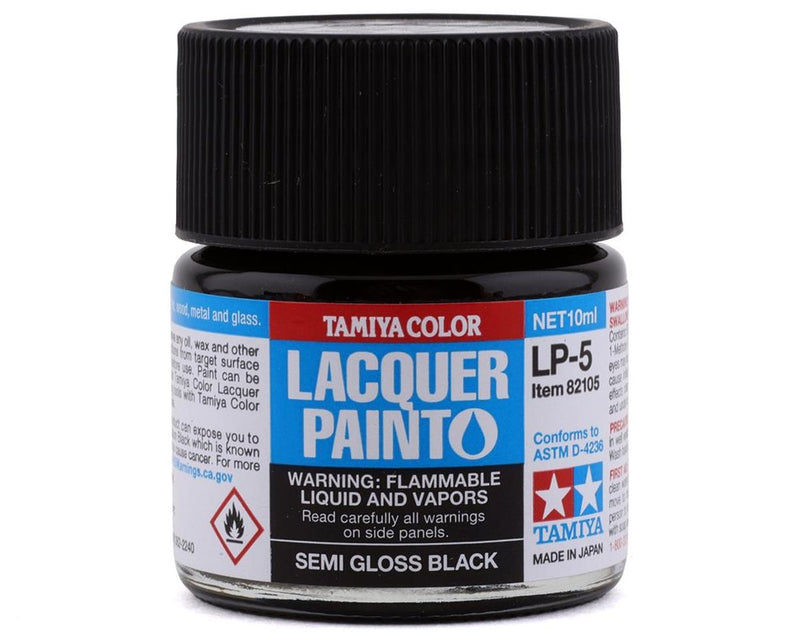 Tamiya LP-5 Semi Gloss Black Lacquer Paint (10ml)
