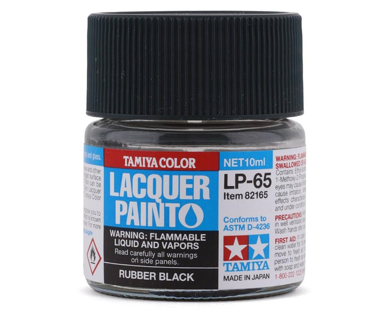 Tamiya LP-65 Rubber Black Mini Lacquer Paint (10ml)