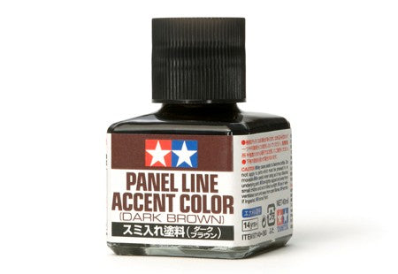 Tamiya Dark Brown Panel Line Accent Color (40ml Bottle)